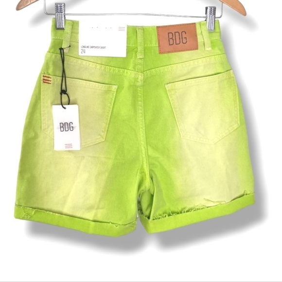 NWT BDG Longline Carpenter Denim Short — Green Wash Size 24 - Picture 6 of 13